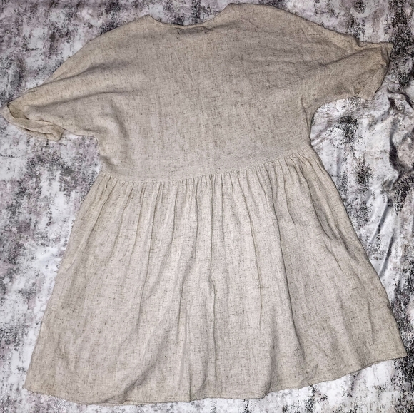 Urban Outfitters UO Blake Linen Babydoll Mini Dress XS - Picture 3 of 4